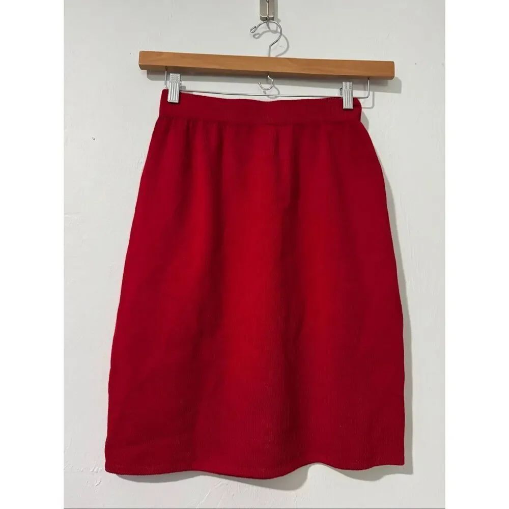 St. John red knit skirt 8